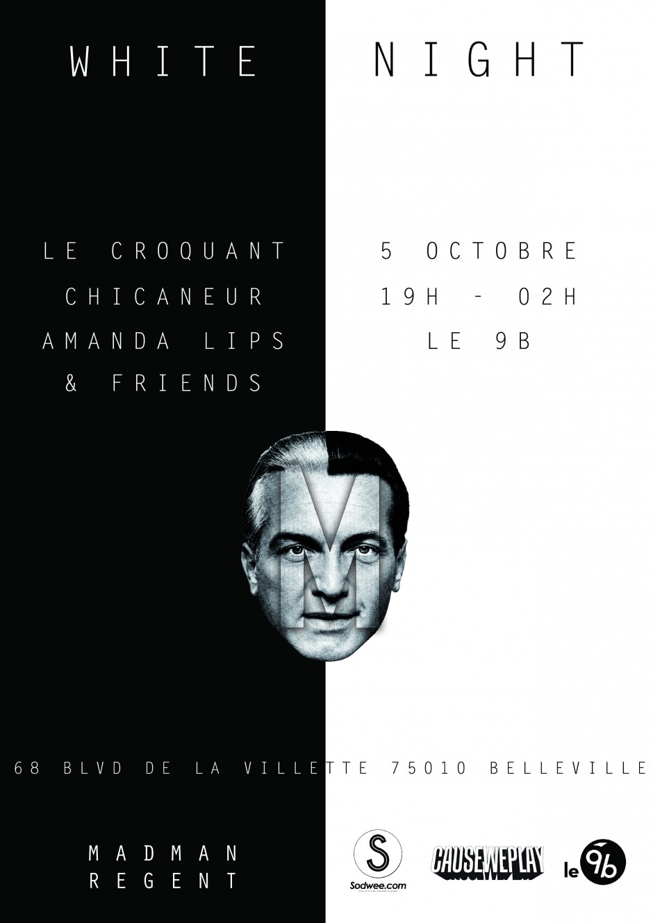 White Night - affiche / flyer - sodwee.com
