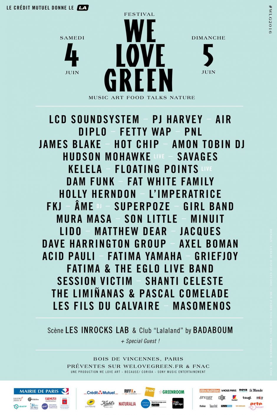Lineup WE LOVE GREEN 2016 - Sodwee.com